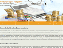 Tablet Screenshot of krankenkasse-wechseln.net